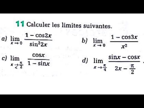 Baccalauréat: Limites de fonctions trigonométriques Partie2#limites #trigonométrie