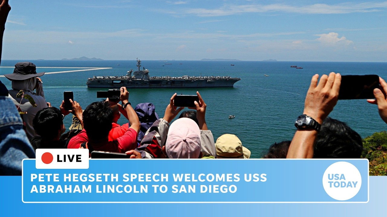 Live: Hegseth speech welcomes USS Abraham Lincoln to San Diego