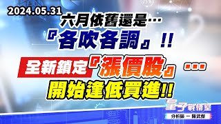【量子戰情室】#陳武傑0531六月依舊還是…『各吹各調』!!全新鎖定『漲價股』… 開始逢低買進!! (圖)