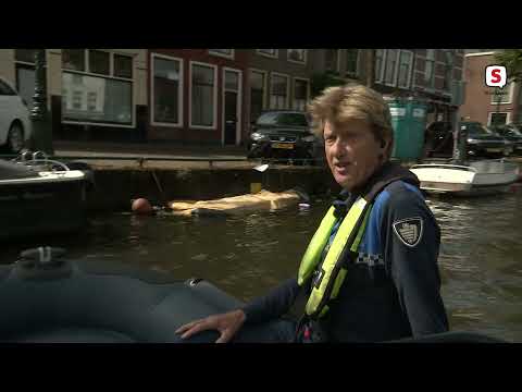 Leidse boa's werken nu ook vanaf het water (15-08-2021)