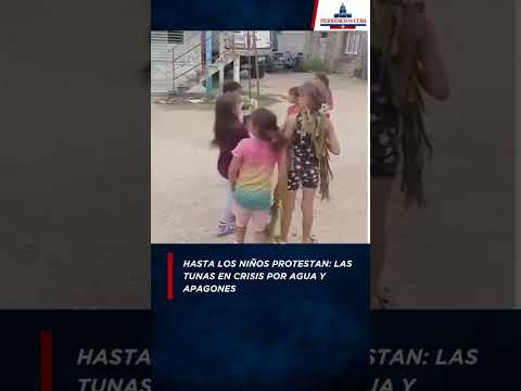 Niños y adultos protestaron en Las Tunas