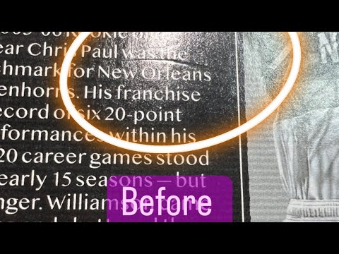 Zion Williamson Basketball Card - Removing a dent