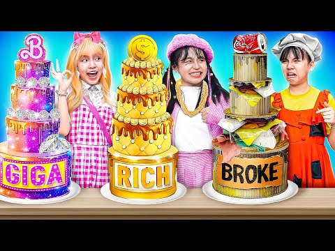 Poor Vs Rich Vs Giga Rich Kid In Cooking Challenge - Funny Stories About Baby Doll Family