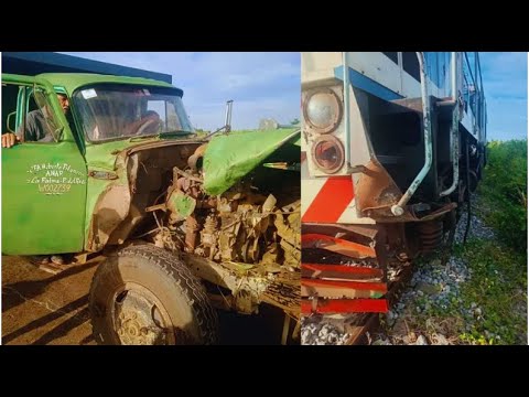 Tren hacia La Habana embiste a camión en Artemisa: accidente sin heridos pero con daños materiales