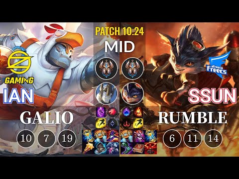 OZ Ian Galio vs AF SSUN Rumble Mid - KR Patch 10.24