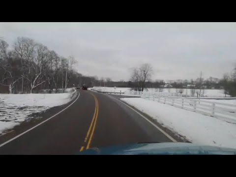 Driving to Columbus Ohio after a fresh snow. A trucking video 2020.