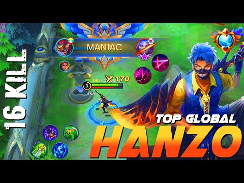 MANIAC !! 16 Kill without Death - Top 7 Global Hanzo 2021 | By ACE@@@ - MLBB