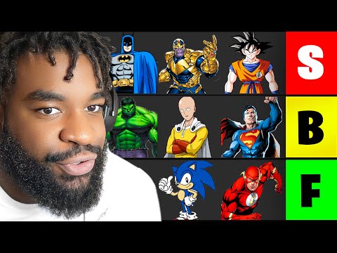 Ranking Fictional Characters On Who I Can Beat In a Fight..