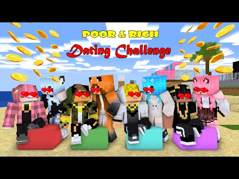Minecraft, Dating With A Poor Beautiful Girls Challenge (PART 1) - Love Monster School Animation
