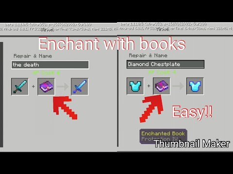 How to enchant with enchanted books in minecraft!!