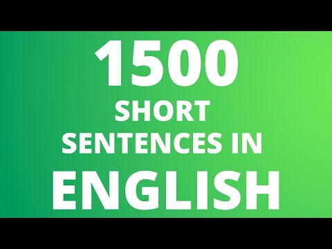 1500 Short Sentences In English - Listen And Repeat