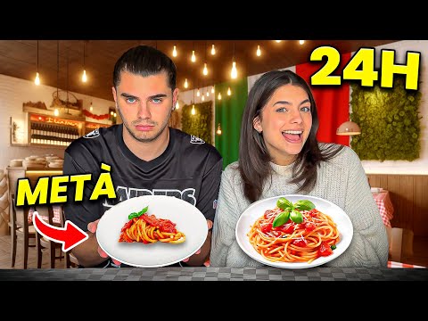 🍝 MANGIO LA METÀ della MIA RAGAZZA per 24 ORE!