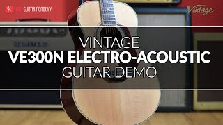 Video thumbnail for Vintage VE300N Electro Acoustic Folk Guitar Demo by Your Guitar Academy