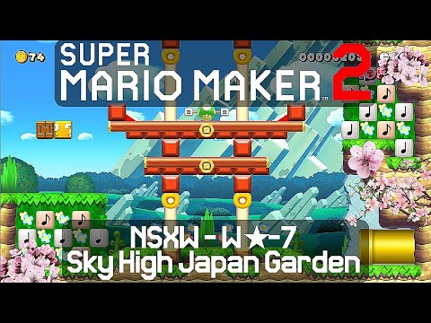 NSXW - W★-7 - Sky High Japan Garden - Super Mario Maker 2