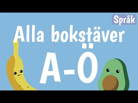 Bokstäver och ord för barn på svenska | ABC | A-Ö | Alfabetet | Språk med Banan och Avokado | 20 min