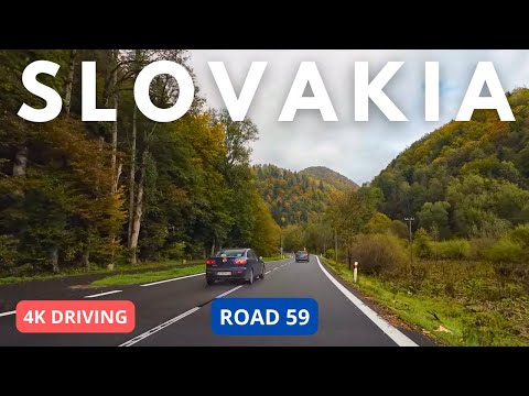 Driving in Slovakia 4K: Road 59 - October 2023
