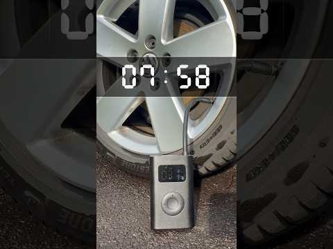 Inflating a car tyre with the Xiaomi Portable Electric Air Compressor 2 in under 9 minutes! #gadgets