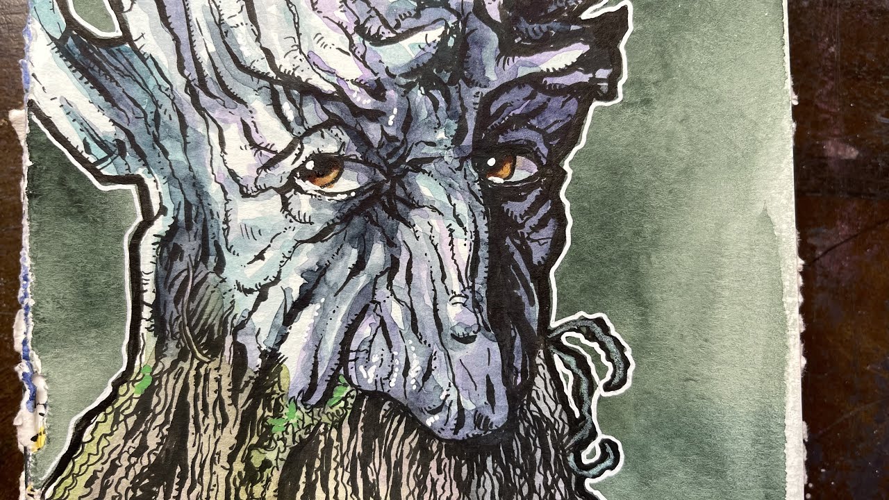 Full Live Painting Session Day 01 Treebeard from The Lord of the Rings