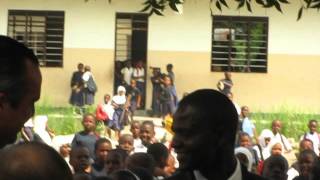 preview picture of video 'Overwhelming response of school kids for soccer/football equipment donation'