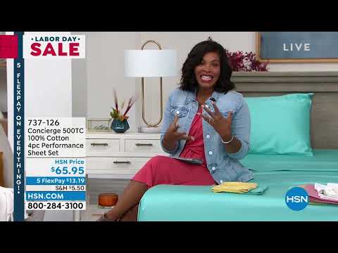 Concierge Collection 500TC 100% Cotton 4piece Performanc...