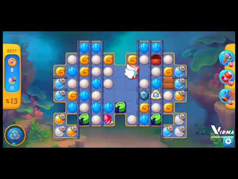 Fishdom. 9577 level no boosters and diamonds. 19 moves