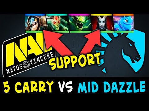 NaVi 5 RANDOM CARRY — support Slark vs mid Dazzle