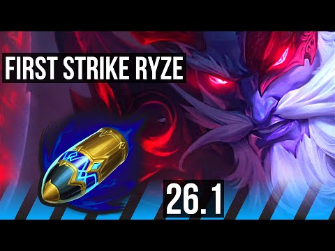 RYZE vs VLADIMIR (MID) | First Strike, Good KDA: 13/1/3 | KR Diamond | 26.1