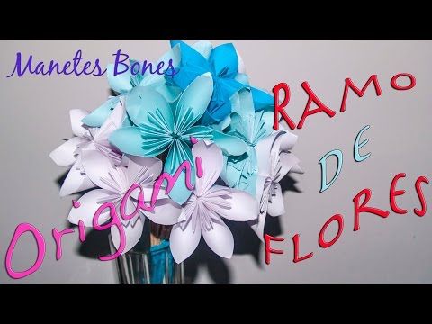 Ramo de flores de papel | Tutorial DIY Origami