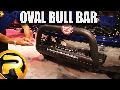 Lund 3 1/2 inch Oval Bull Bar with LED Light Bar