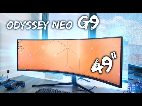 External Review Video pwqnjfOrD2I for Samsung Odyssey Neo G9 S49AG95 49" DQHD Ultra-Wide Mini-LED Gaming Monitor (2021)