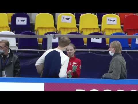 Александра Трусова, Евгений Плющенко, Дмитрий Михайлов Тренировка II этап кубка России, 10.10.2020