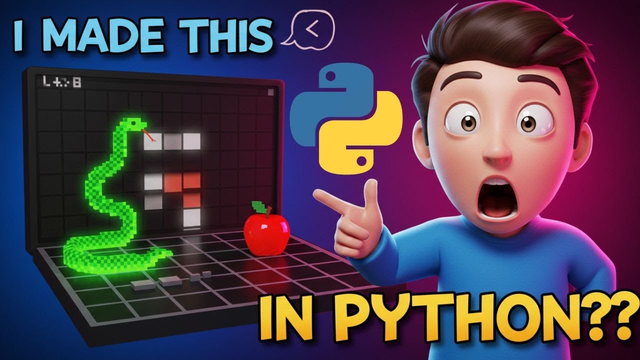 Build the ULTIMATE Snake Game in Python with Pygame 🐍 (PART 1)