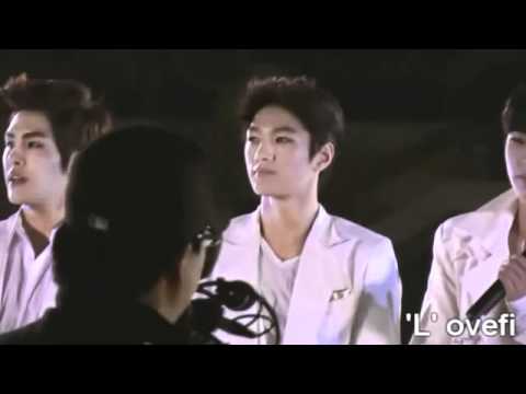 111016 [FANCAM] MyungSoo, Hoya, SungYeol fighting © Wonju Dongbu Promy Game Opener