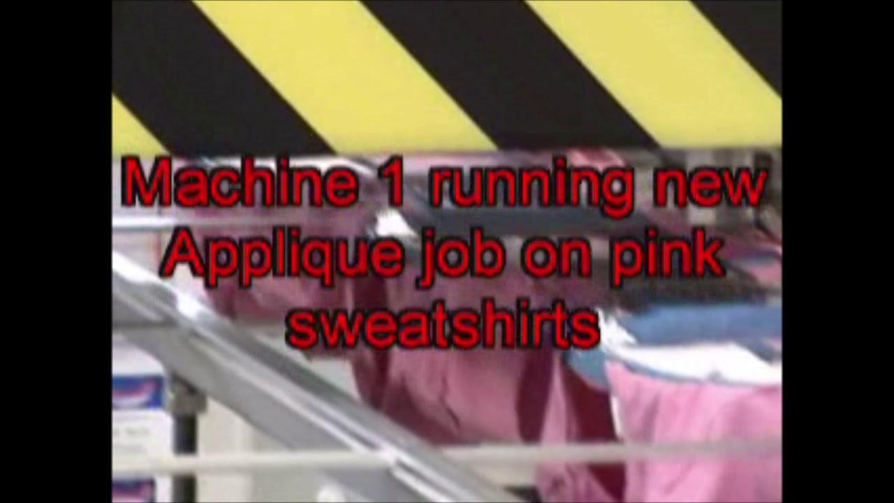 The Proel LaserBridge operating with 4 embroidery machines Each handling a separate job