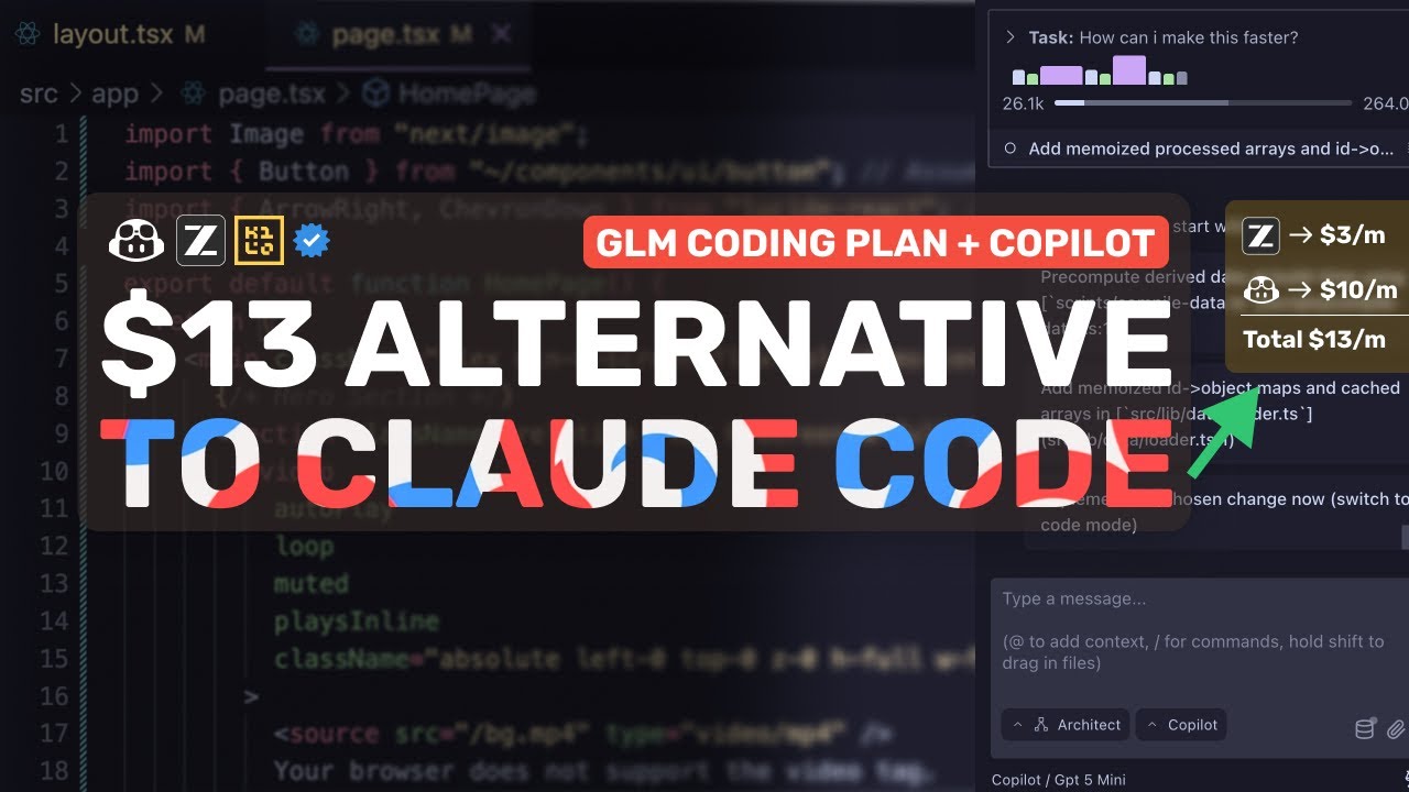 $3 GLM Coding Plan + $10 Copilot: $13 is ALL YOU NEED to have a SOTA AI Coder! Bye Claude Code!