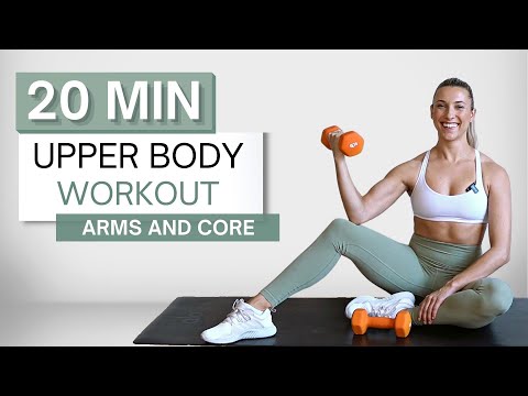 20 min UPPER BODY WORKOUT | With Dumbbells | Arms, Core, Chest and Back