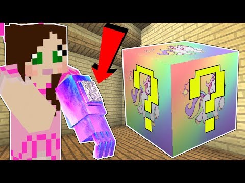 Minecraft: UNICORN LUCKY BLOCK!!! (*OVERPOWERED* RAINBOW GAUNTLET, MINI GUN, & MORE!) Mod Showcase