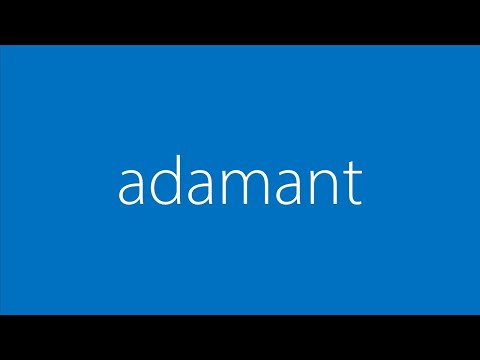 Word of the Day - adamant