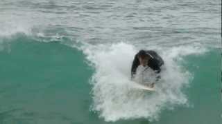 preview picture of video 'Terry surfing at Hot Water Beach, NZ - 3rd January 2013'