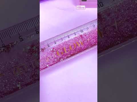 Vídeo do produto Régua com glitter 15cm