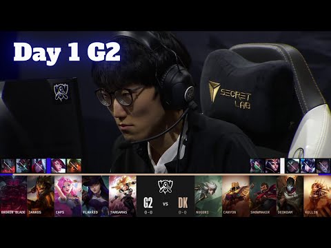 G2 vs DK | Day 1 LoL Worlds 2022 Main Group Stage | G2 Esports vs DAMWON Kia - Groups full game