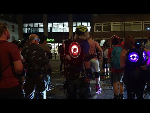 London Night Skating 22 09 2021 4K Roller skating in Central London
