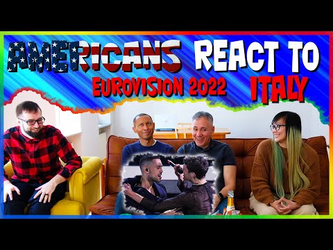 Americans react to Eurovision 2022 ITALY Mahmood & BLANCO - Brividi