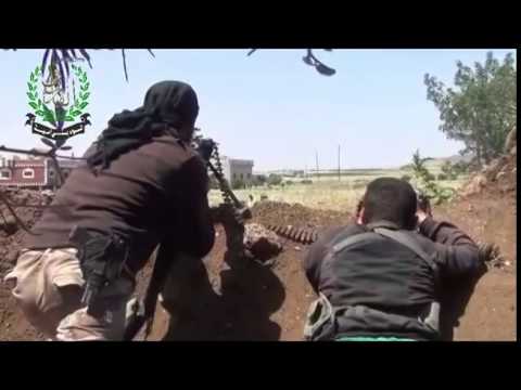 استهداف عربة زيل لقوات النظام في ريف درعا بواسطة رشاش بي كي سي من قبل كتيبة الفاروق