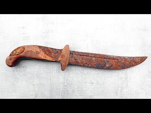 Restoration Rusted Curved Knife - it TURNED out SHARP!