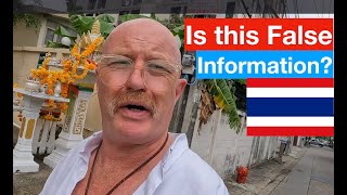 I'm Fed Up with this "False Information?" in Thailand
