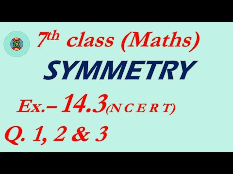 Class 7 Maths NCERT Exercise 14.3, Questions 1 to 3,  Symmetry | Exercise 14.3 Maths NCERT Class 7