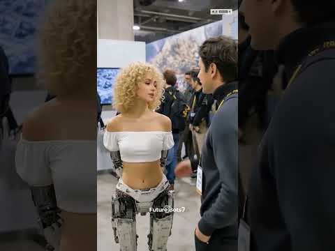 Guy Tries the Latest Robot Girlfriend in Expo #robot #aiart #humanoid #shorts #expo2025