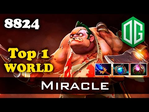 Miracle Pudge Top 1 World - 8824 MMR Ranked Dota 2