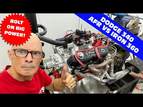 AFR MOPAR 340 HEAD TEST! THE ENGINE MASTER HIMSELF, STEVE DULCICH & I COMPARED AFR VS IRON 360 HEADS